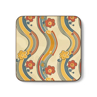 Funky Flower Hardboard Back Coaster