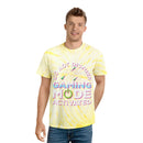 Printify eco friendly gaming t shirt with yellow tie dye and gaming mode activated design