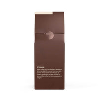 Printify coffee bag packaging featuring light roast coffee blend with storage instructions on brown bag