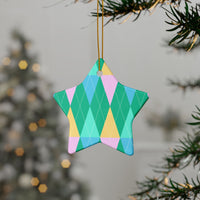 Geometric Gems Decorative Ceramic Ornaments