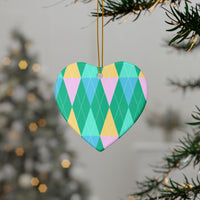 Geometric Gems Decorative Ceramic Ornaments