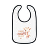 Giraffically Cute Baby Contrast Trim Jersey Bib