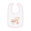 Giraffically Cute Baby Contrast Trim Jersey Bib