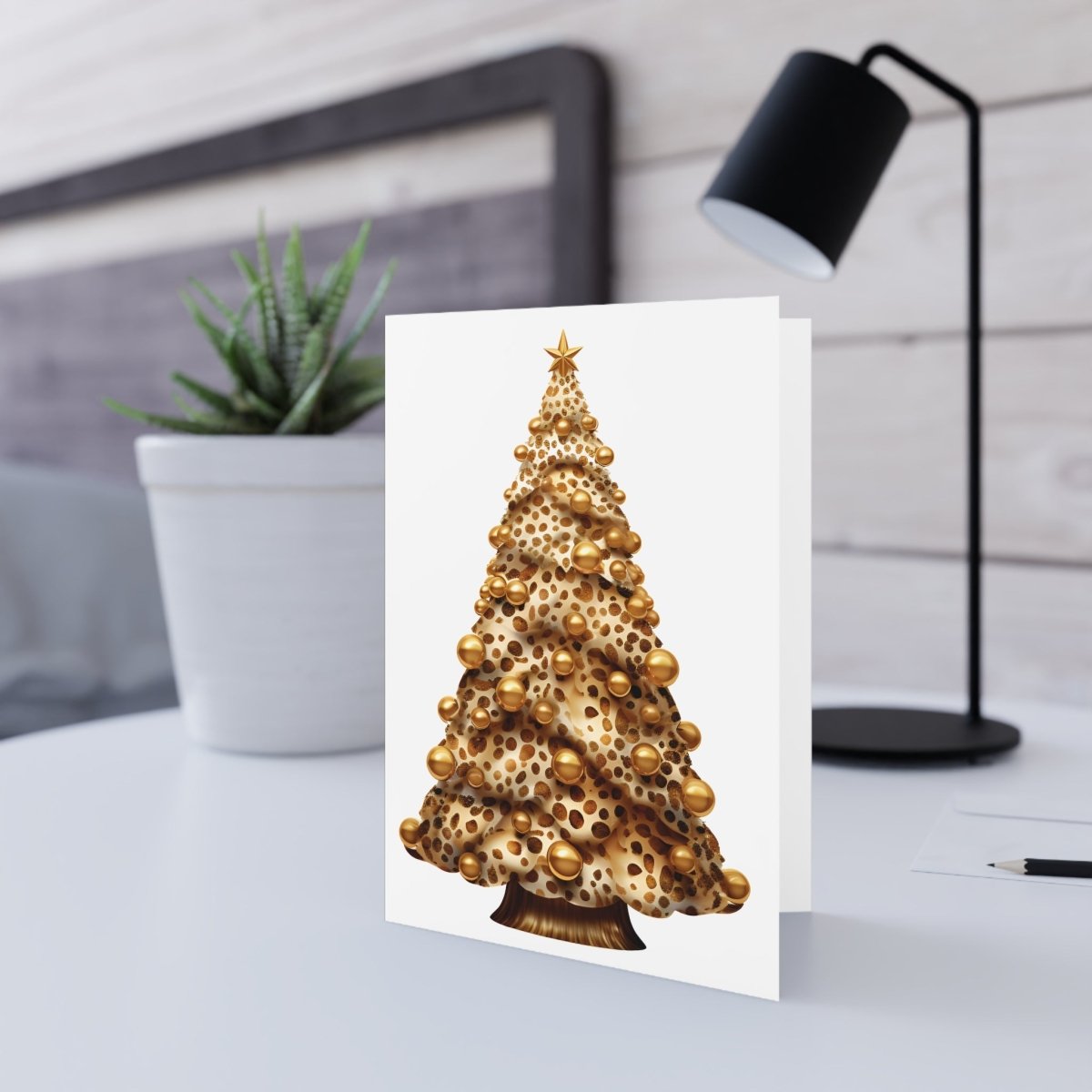 Gold Tree Greeting Cards