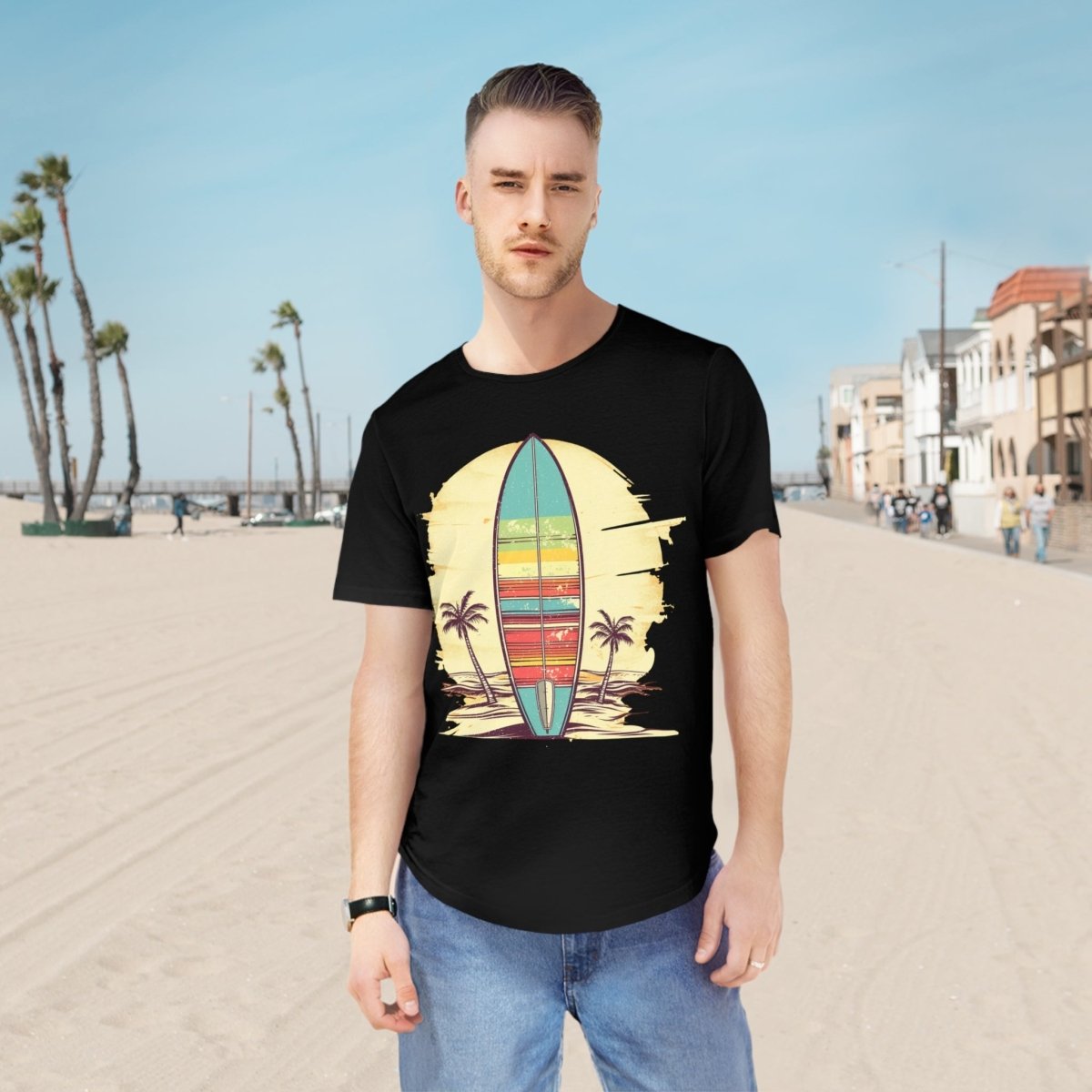 Golden Coast Men's Jersey Curved Hem Tee