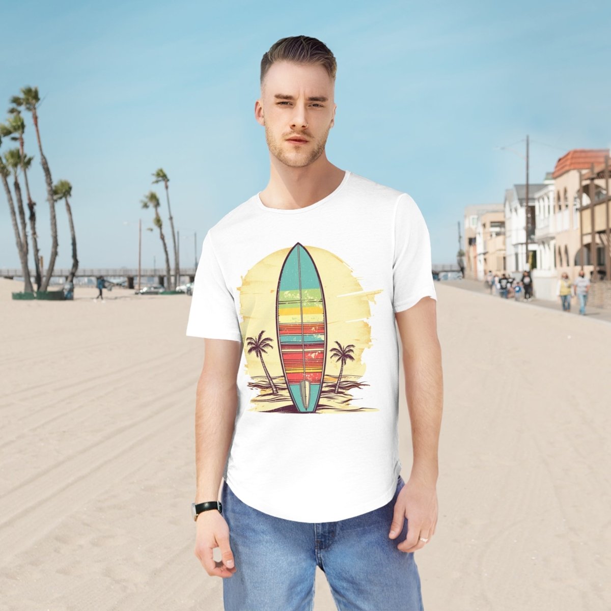 Golden Coast Men's Jersey Curved Hem Tee