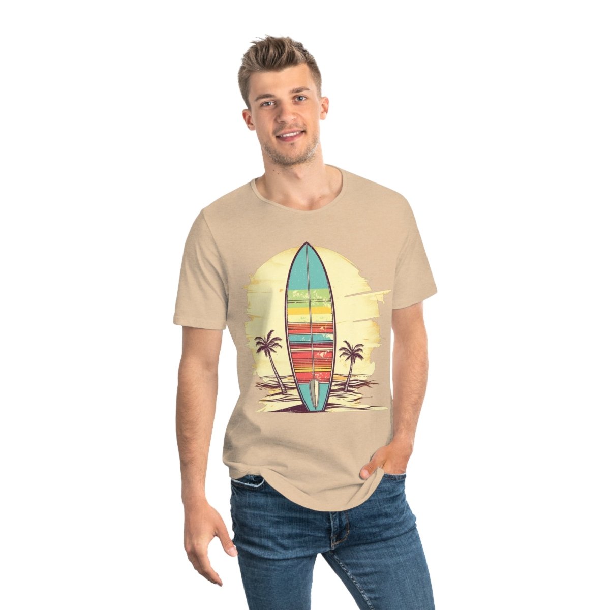 Golden Coast Men's Jersey Curved Hem Tee