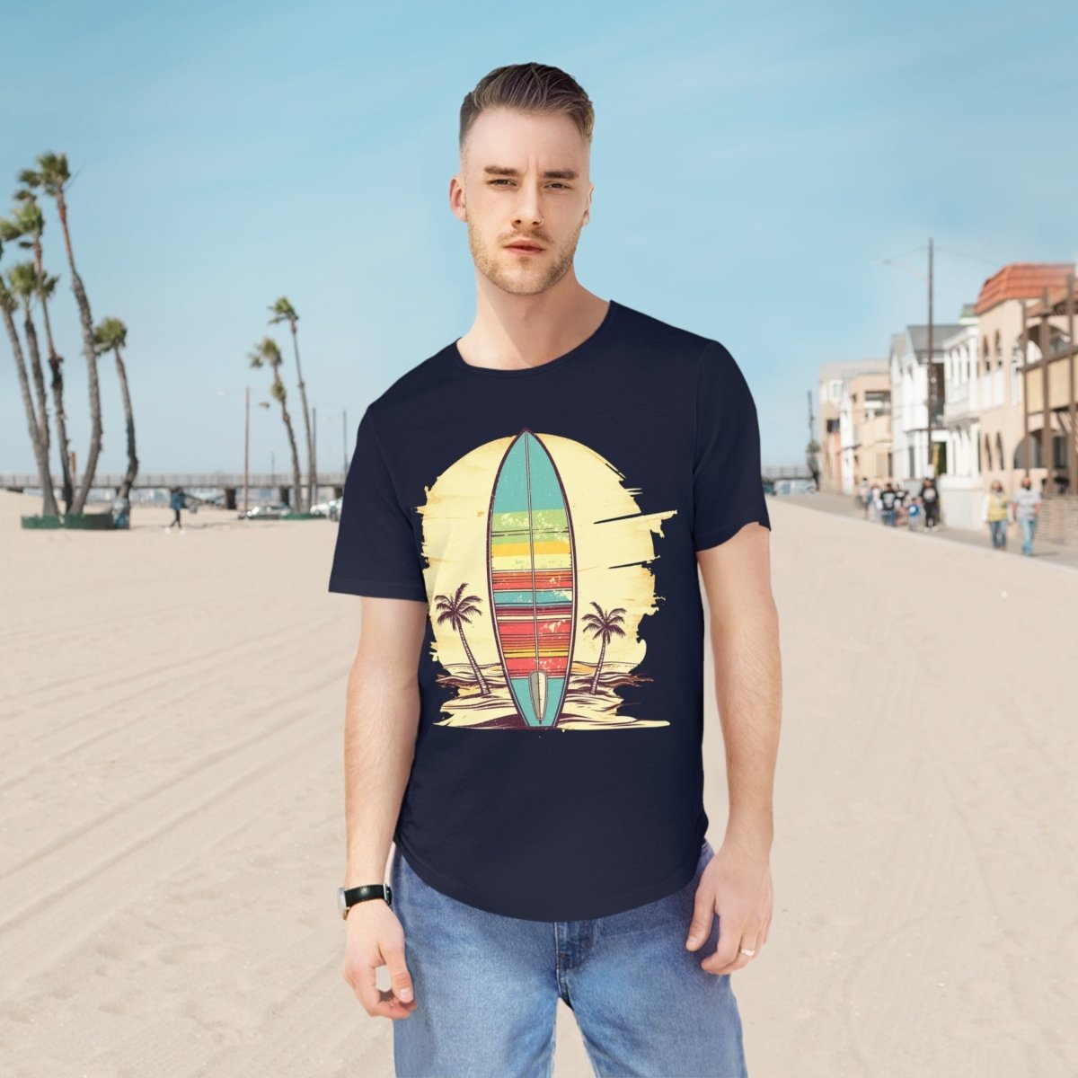 Golden Coast Men's Jersey Curved Hem Tee