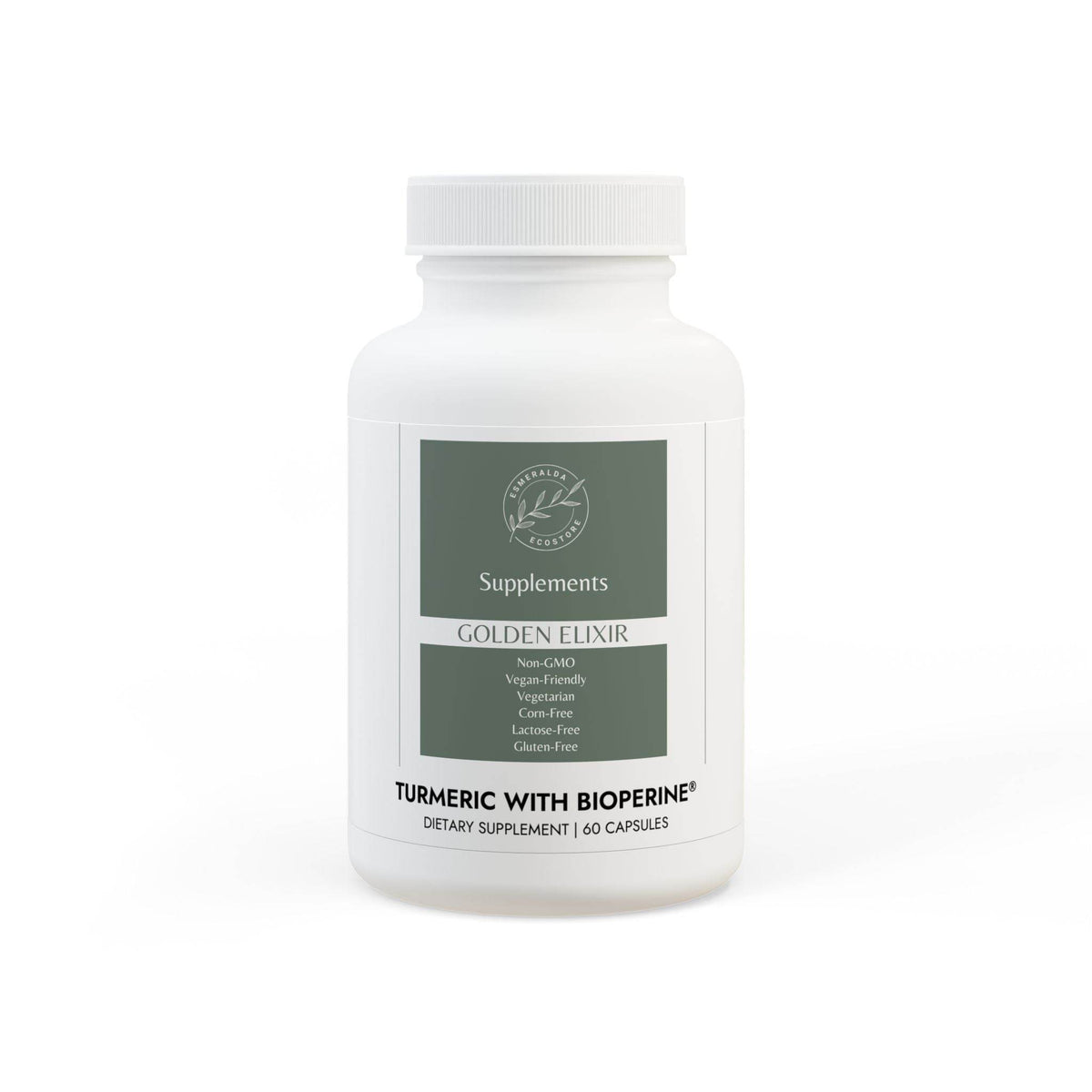White bottle + cap / Unflavored / 60 Vegetable capsules
