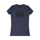 Printify navy womens t shirt with Camping Mode heart graphic eco-friendly camping t-shirt for women