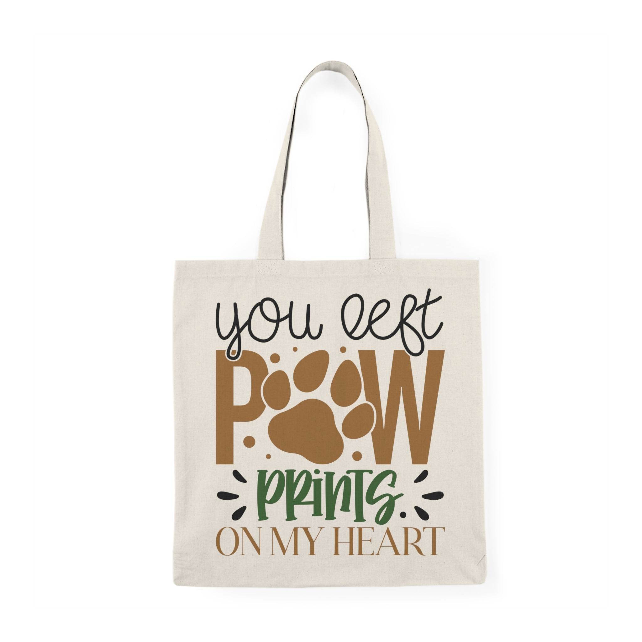 Paw Print Natural Tote Bag