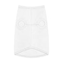 White eco-friendly pet tank top from Printify with harness openings and soft sleeveless design for small dogs