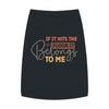 Printify eco-friendly pet tank top black with If it hits the floor it belongs to me typographic design