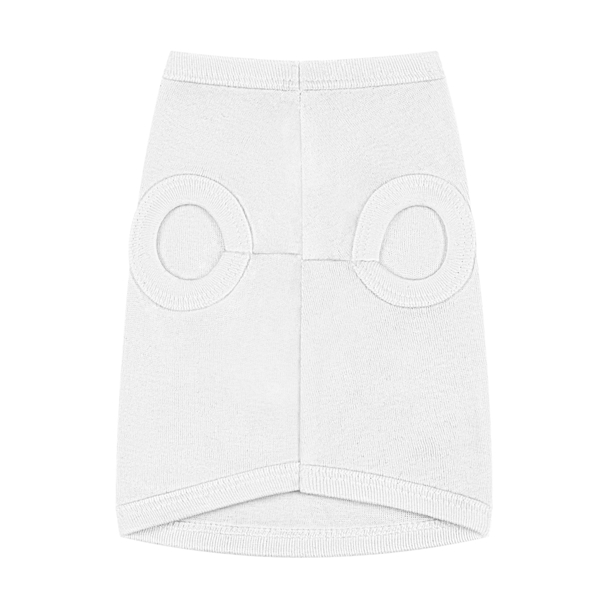 Printify white eco-friendly pet tank top with harness openings for small dogs and cats