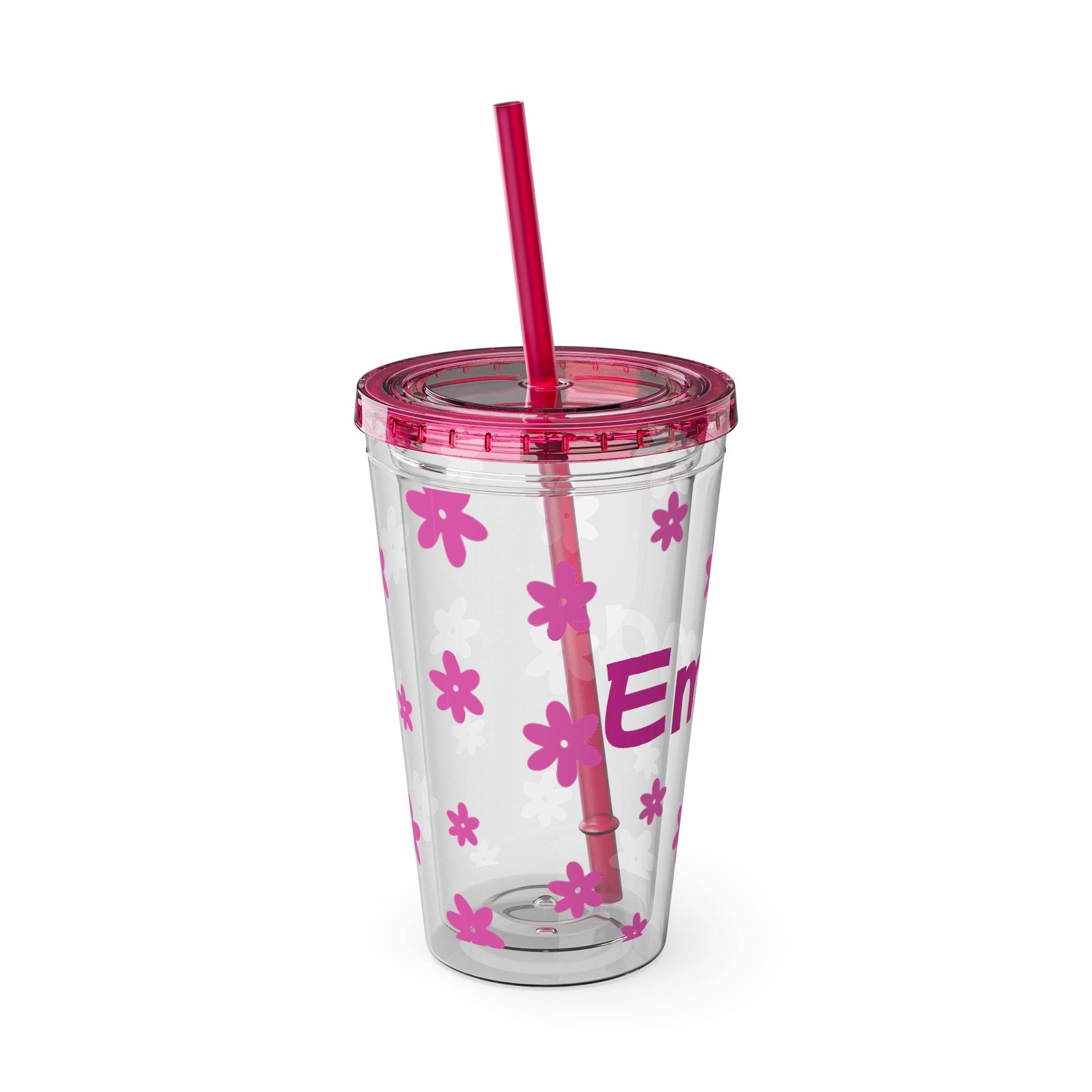 Personalized Sunsplash Tumbler with Straw