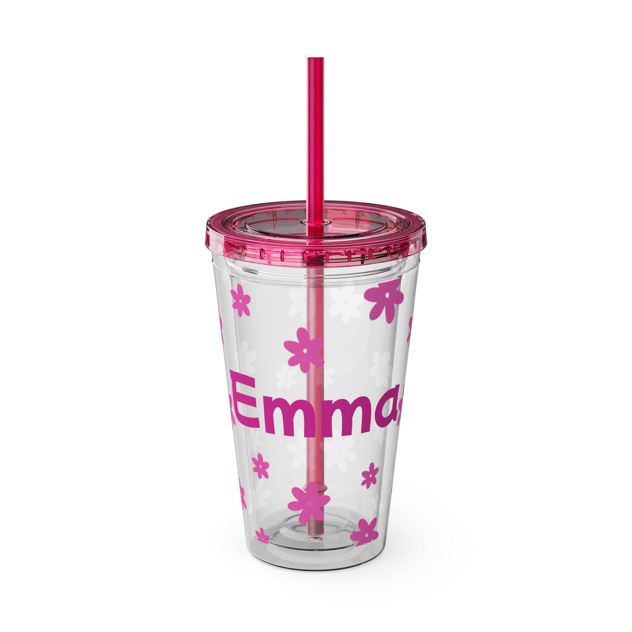 Personalized Sunsplash Tumbler with Straw