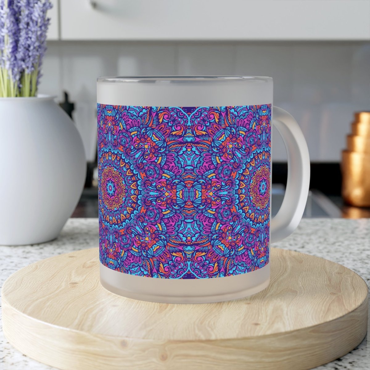 Groovy Frosted Glass Mug