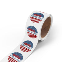 Happy 4th of July Round Sticker Label Rolls