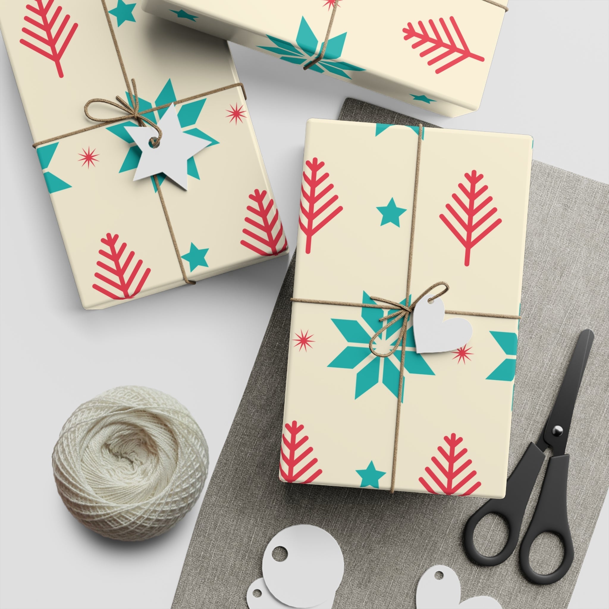 Happy Holiday Gift Wrapping Paper Sheets