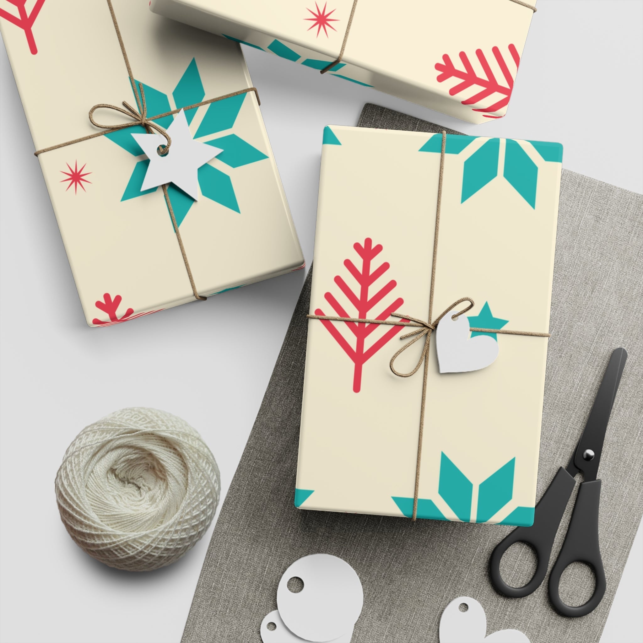 Happy Holiday Gift Wrapping Paper Sheets