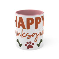 Happy Thanksgiving Colorful Accent Mugs