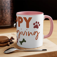 Happy Thanksgiving Colorful Accent Mugs