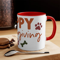 Happy Thanksgiving Colorful Accent Mugs