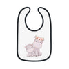 Hippo Baby Contrast Trim Jersey Bib