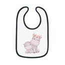 Hippo Baby Contrast Trim Jersey Bib