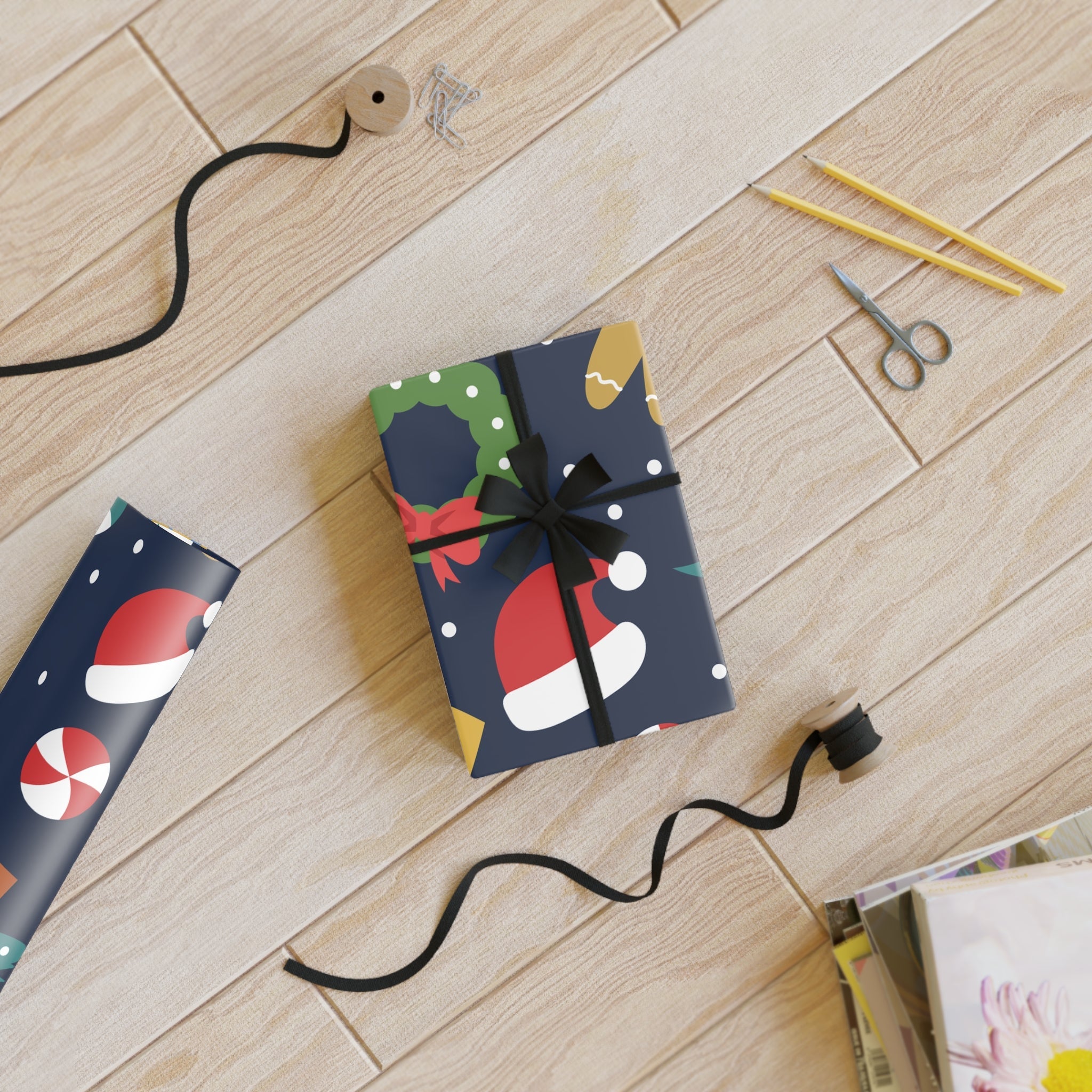 Holiday Cheer Gift Wrapping Paper Rolls