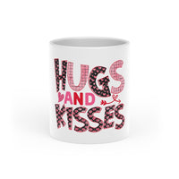 Hugs and Kisses Heart - Shaped Mug