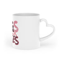 Hugs and Kisses Heart - Shaped Mug