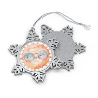 Jolly Pewter Snowflake Ornament