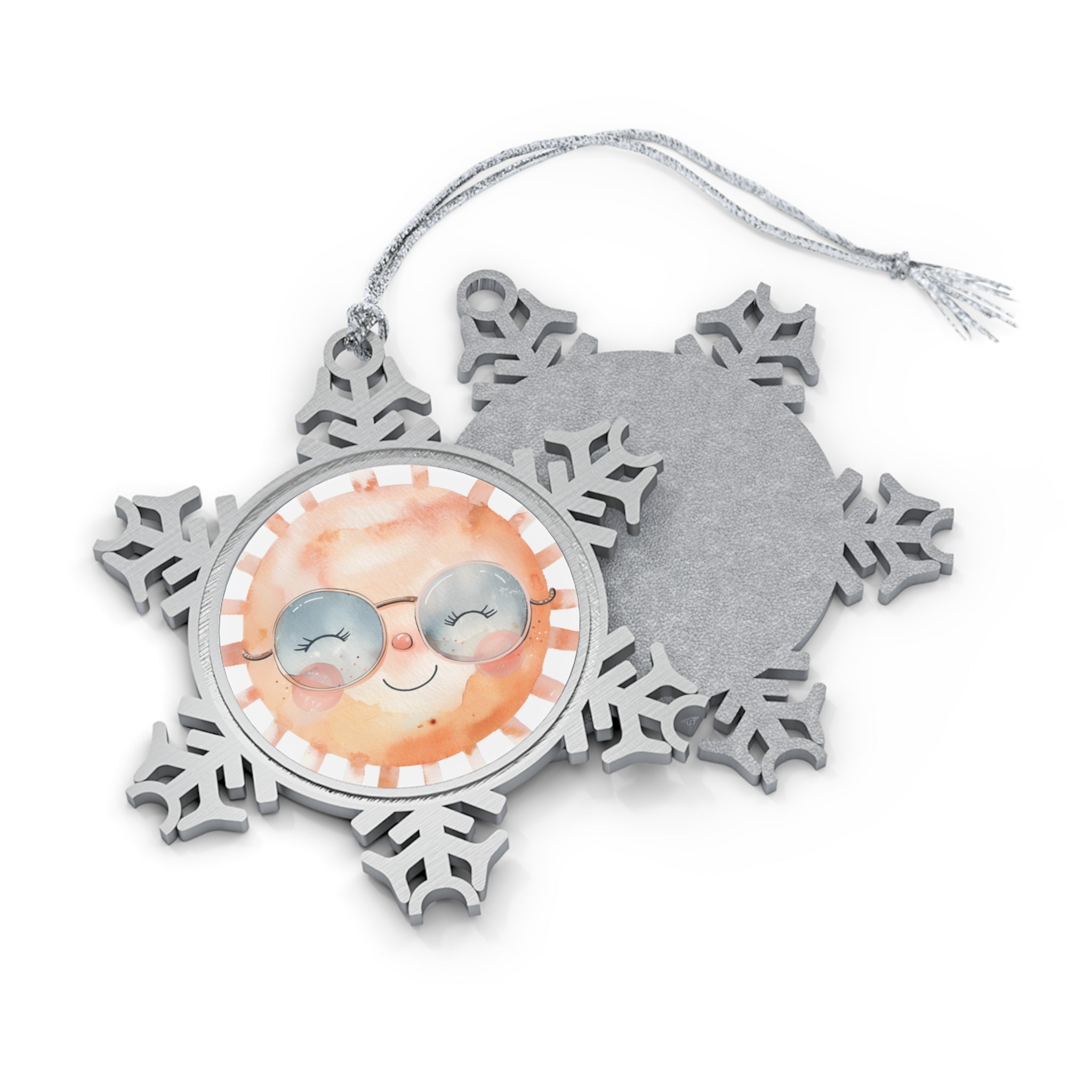 Jolly Pewter Snowflake Ornament