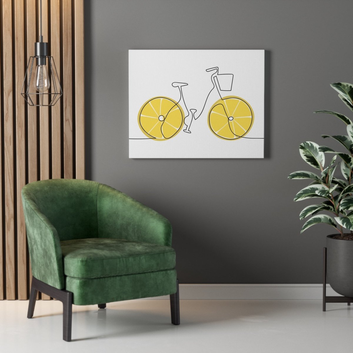 Lemon Ride Stretched Canvas