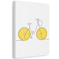 Lemon Ride Stretched Canvas