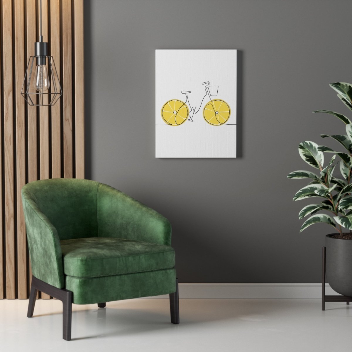 Lemon Ride Stretched Canvas