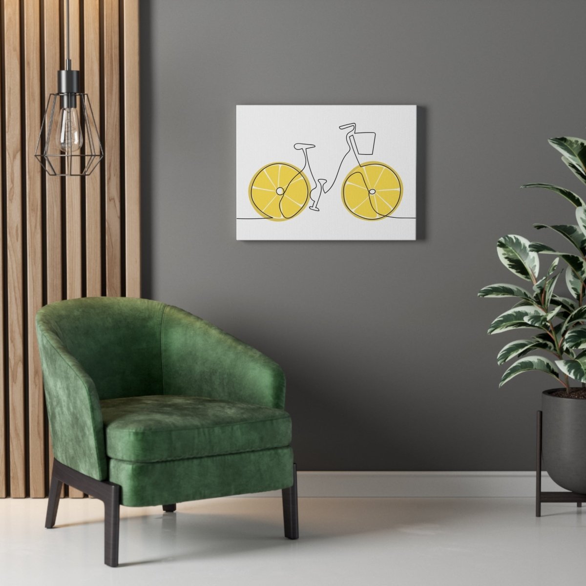 Lemon Ride Stretched Canvas