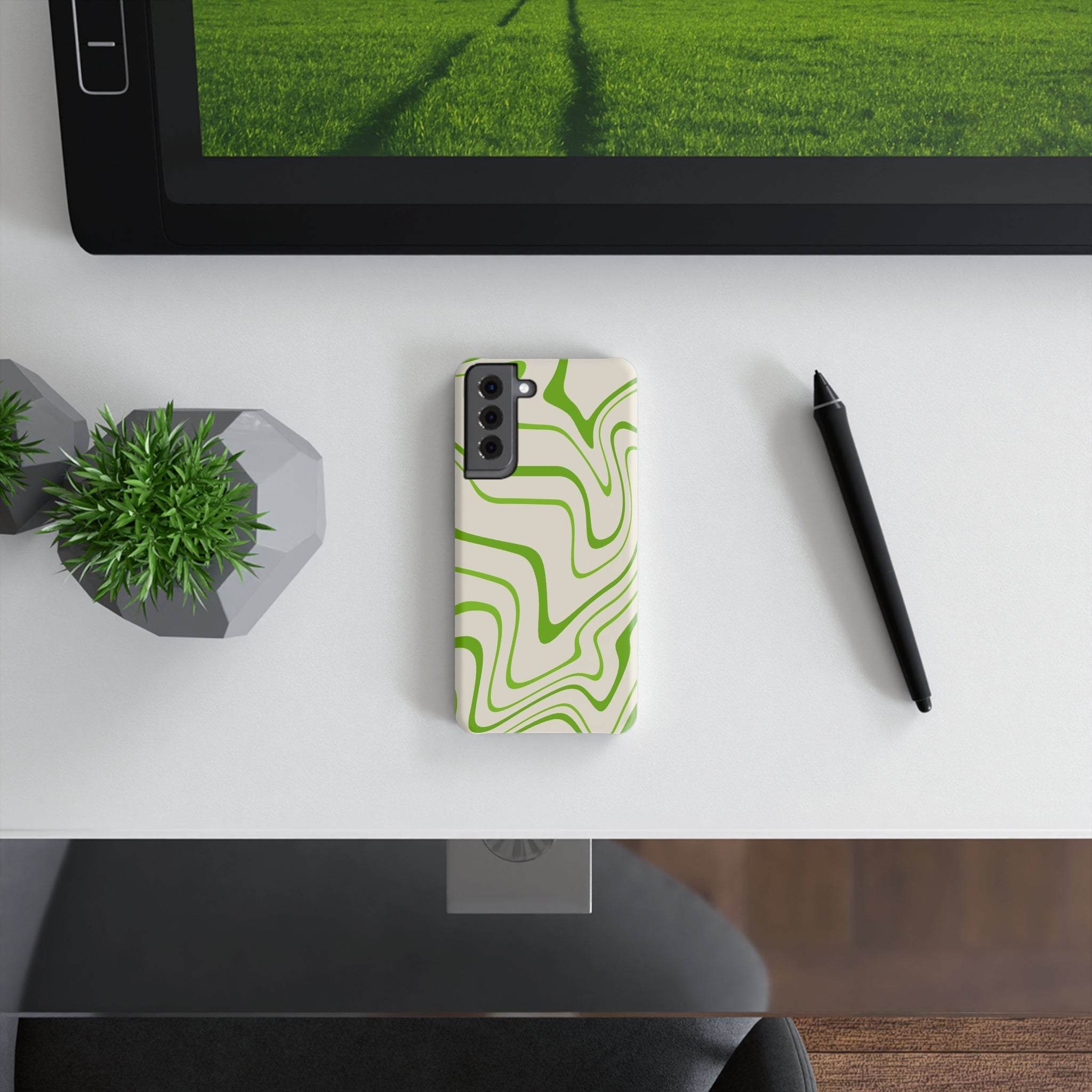 Lime Swirl Slim Snap Case