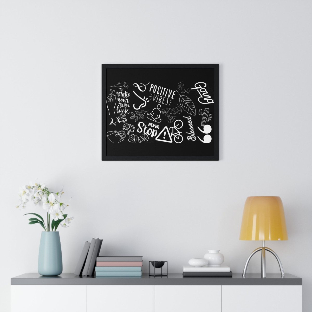 Lucky Vibes Horizontal Framed Poster