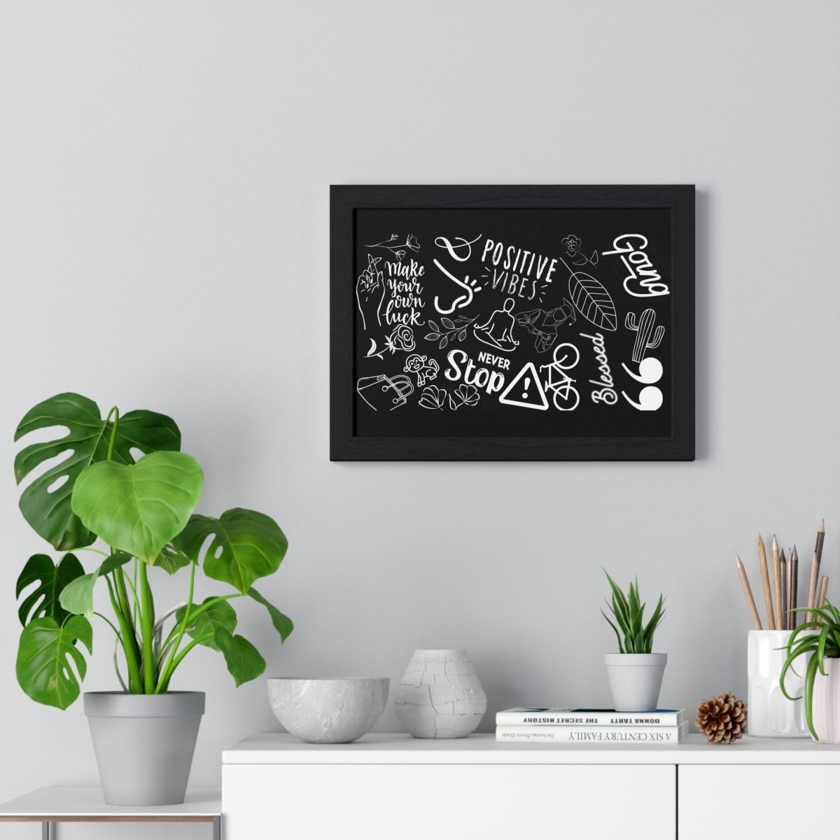 Lucky Vibes Horizontal Framed Poster