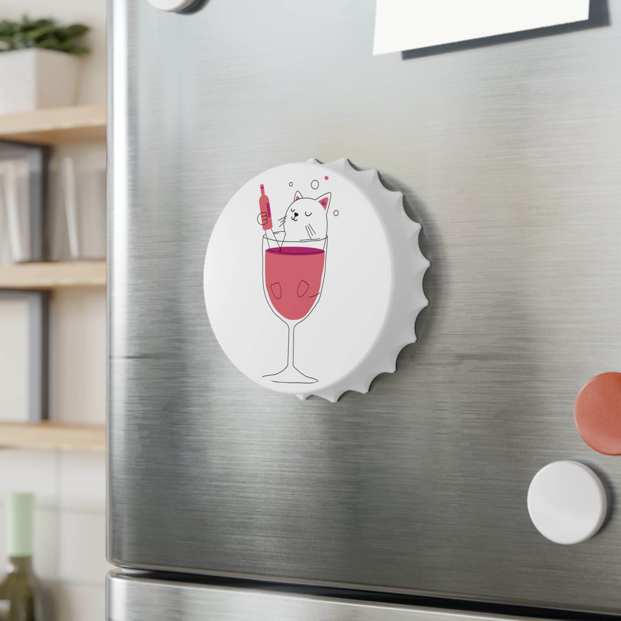 Meow&Merlot Magnetic Cat Bottle Opener