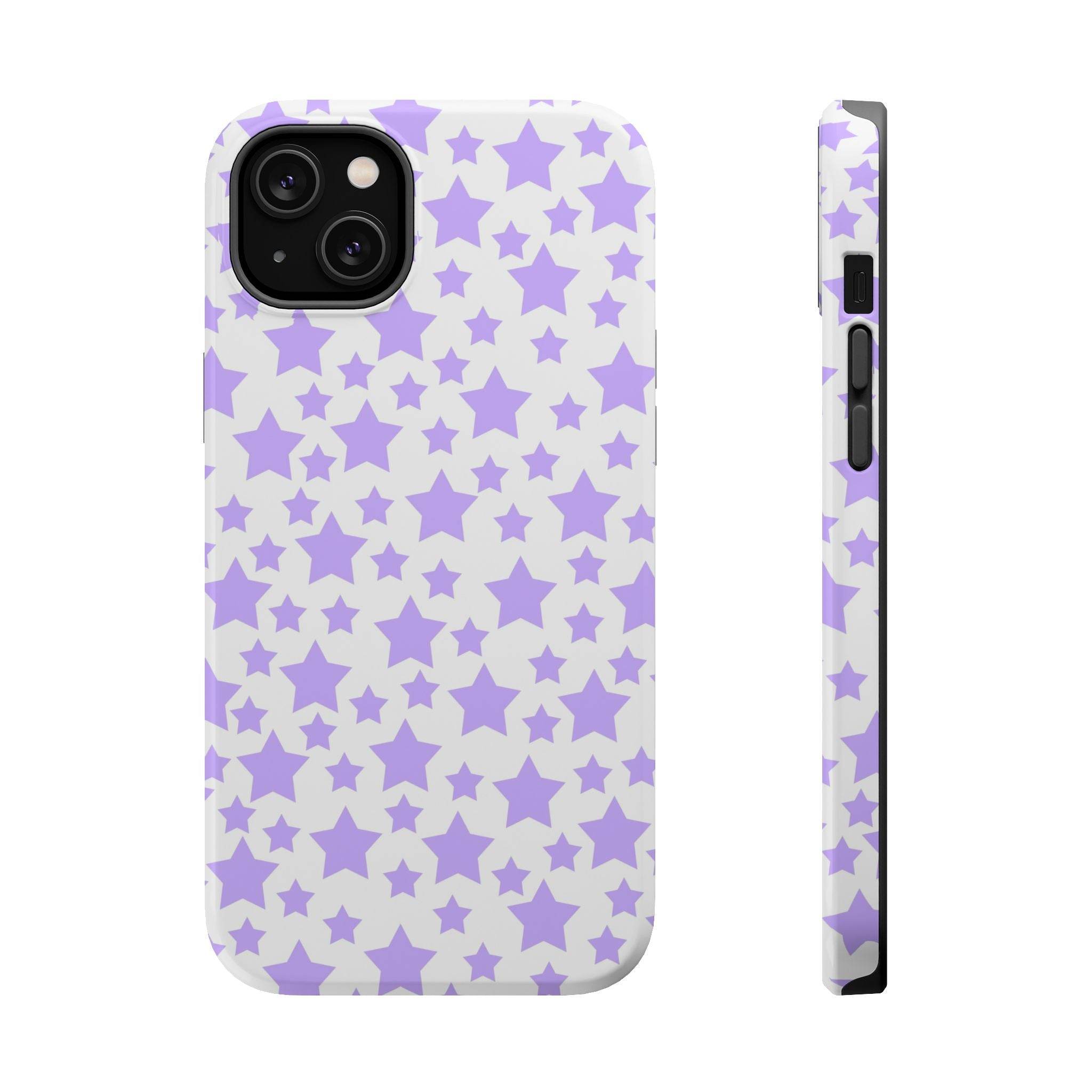 Printify magnetic tough case eco-friendly with purple star pattern for phone protection