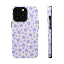 Printify magnetic tough case eco-friendly phone case with purple star pattern for iPhone