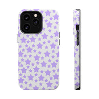 Printify purple star pattern magnetic tough case eco-friendly phone case with durable protection