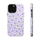 Printify magnetic tough case eco-friendly phone case with purple star pattern and slim protective design