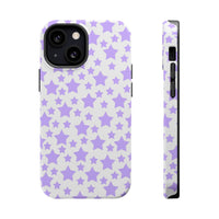 Printify phone case with purple star pattern magnetic tough case eco-friendly design for durable phone protection