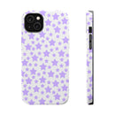 Printify phone case with purple star pattern in magnetic tough case eco-friendly design