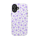 Printify phone case with purple star pattern magnetic tough case eco-friendly design