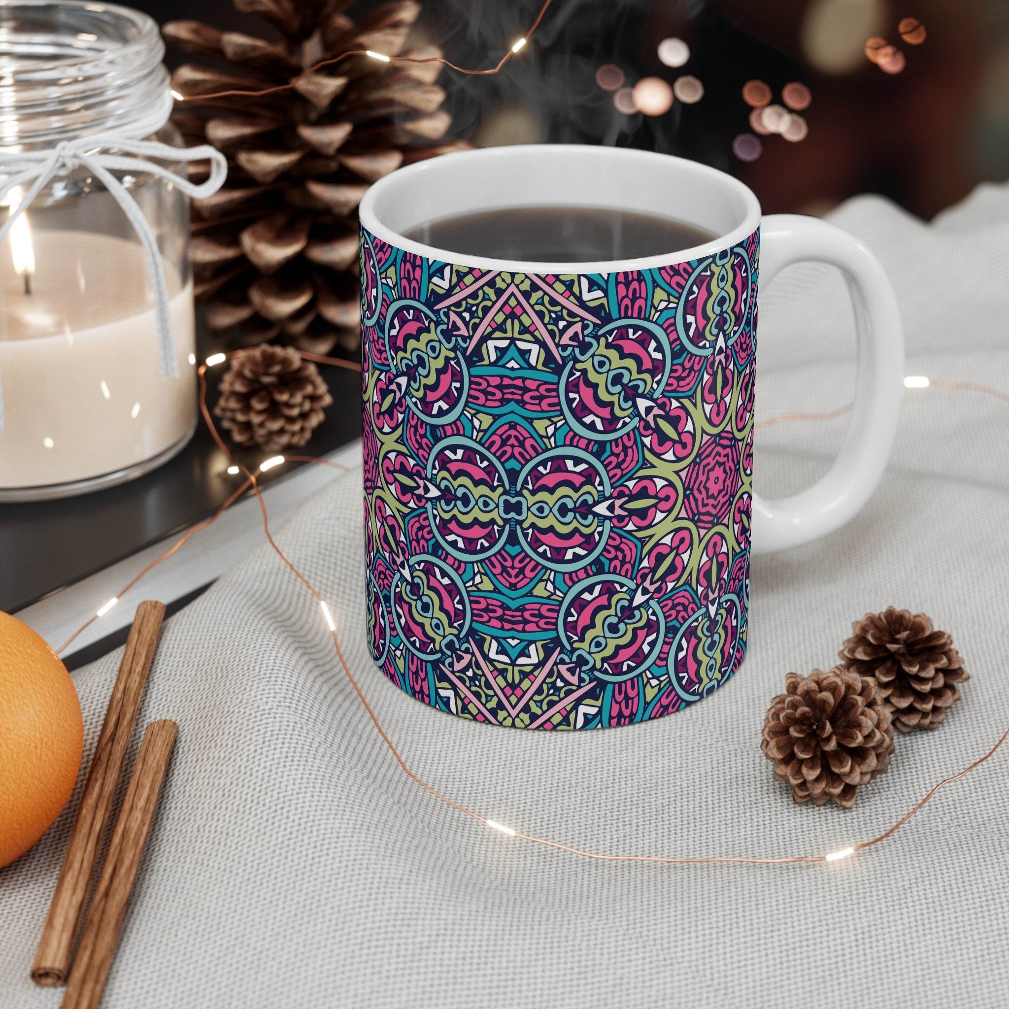 Trippy Mandala Design Eco Mug-11oz